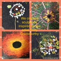 P2 sculptures inspired by Andy Goldsworthy!