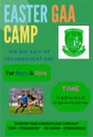 EASTER CAMP AT TECONNAUGHT GFC