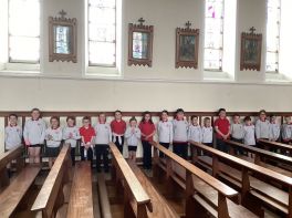 Stations of the cross at Holy Family Church