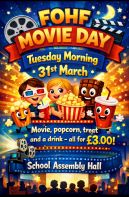 School Movie Day Tuesday 31st March