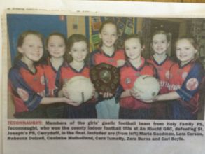 Holy Family Girls Gaelic in the paper
